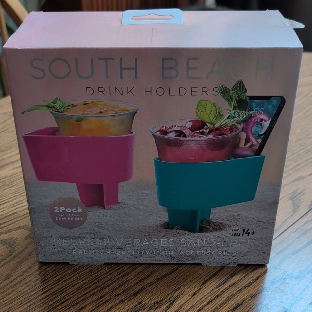 South Beach Drink Holders - Pink and Blue